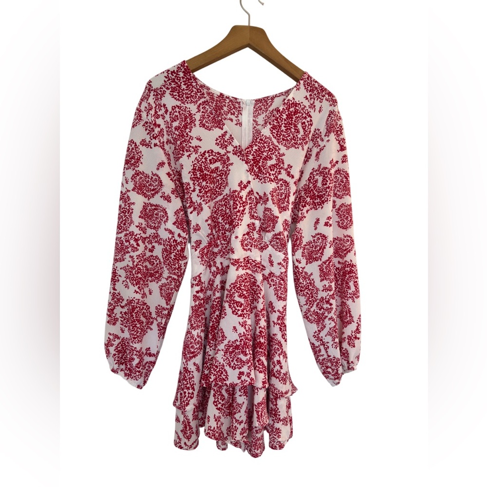 Long Sleeve Fit and Flare Floral Romper